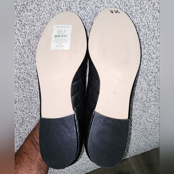 Talbots | Black | Leather | Quilted Ballet Flat | Size 7M - Picture 9 of 9